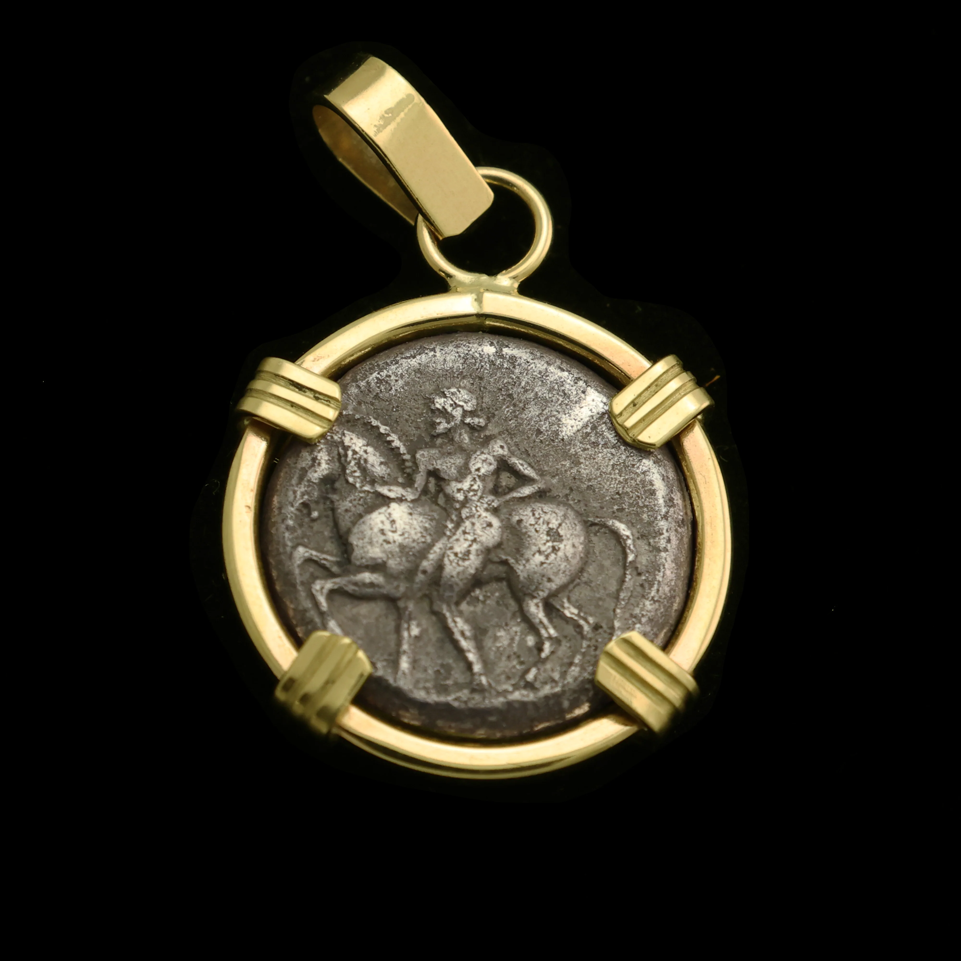 Ancient Greek Flower Coin Pendant - Image 2