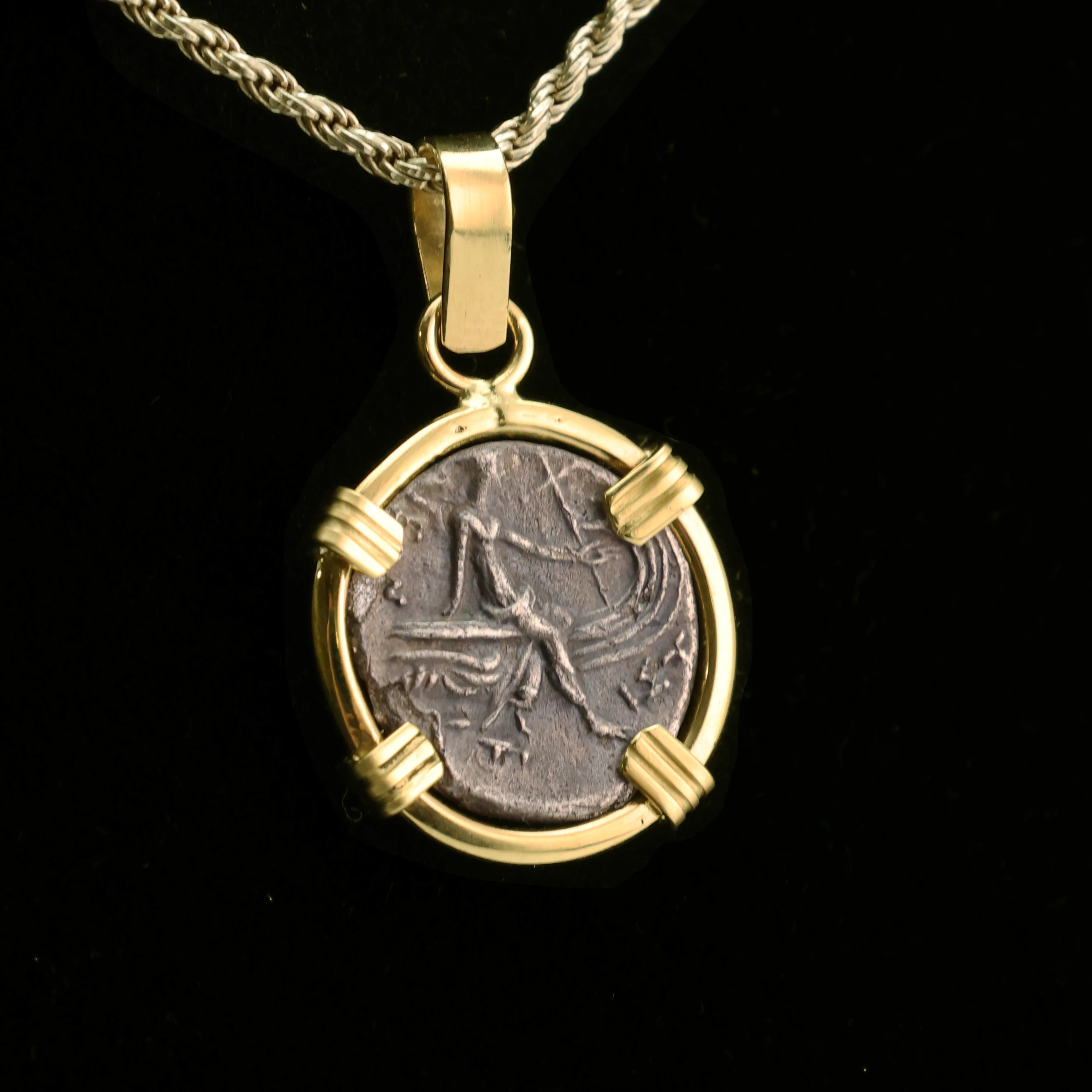 Ancient Greek Nymph Coin Pendant - Image 4