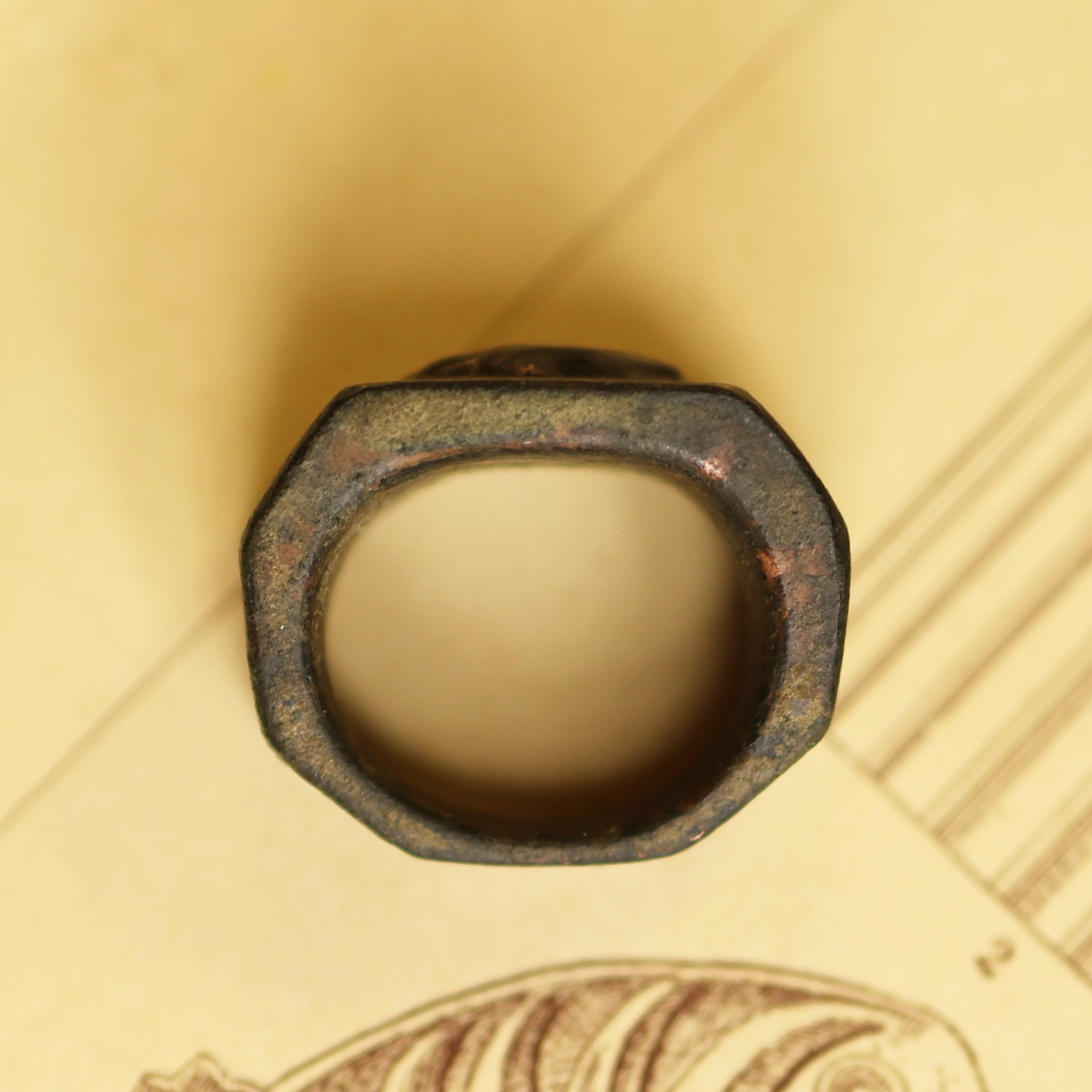 Roman Bronze Ring with Bust of Tyche/Fortuna - Image 5