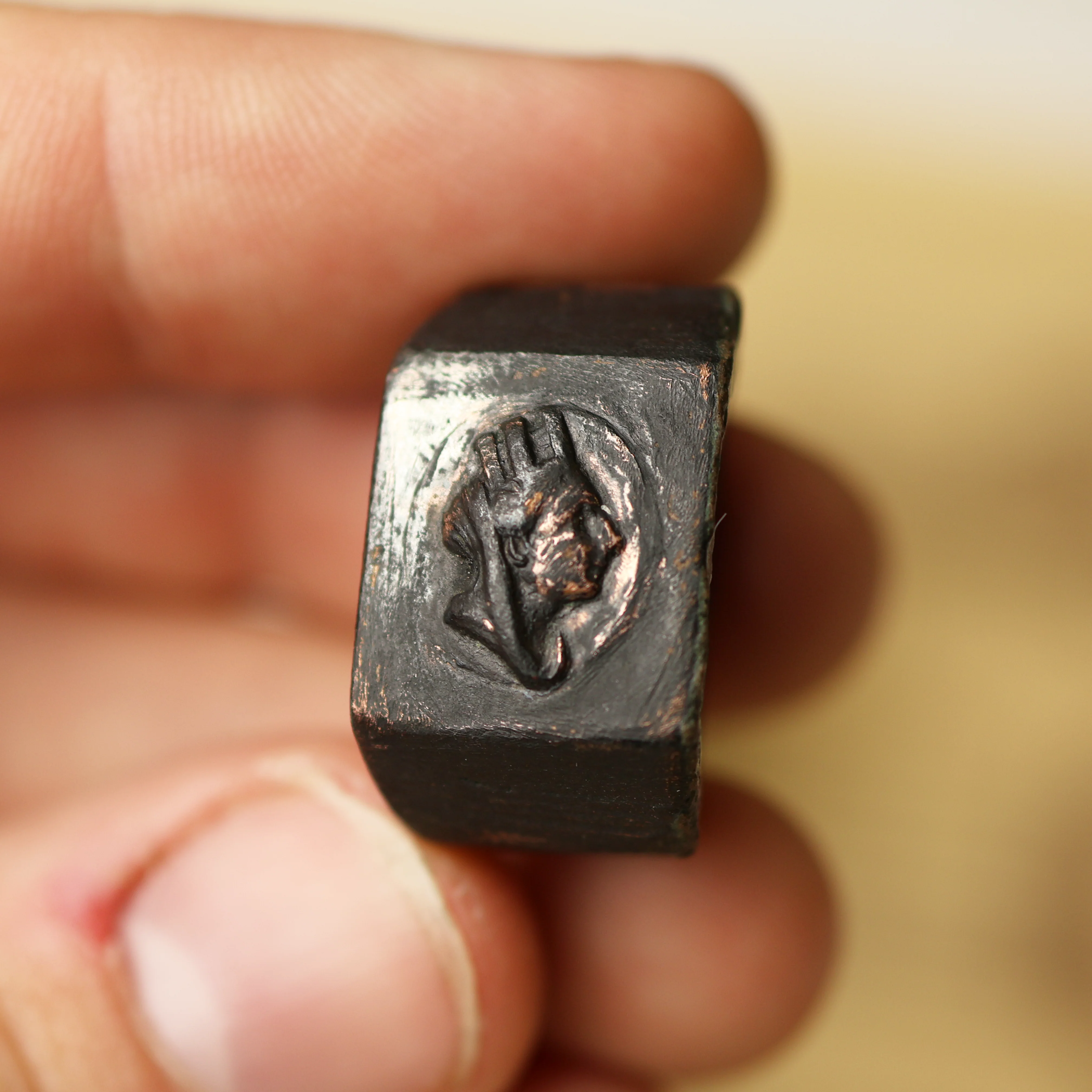 Roman Bronze Ring with Bust of Tyche/Fortuna - Image 8
